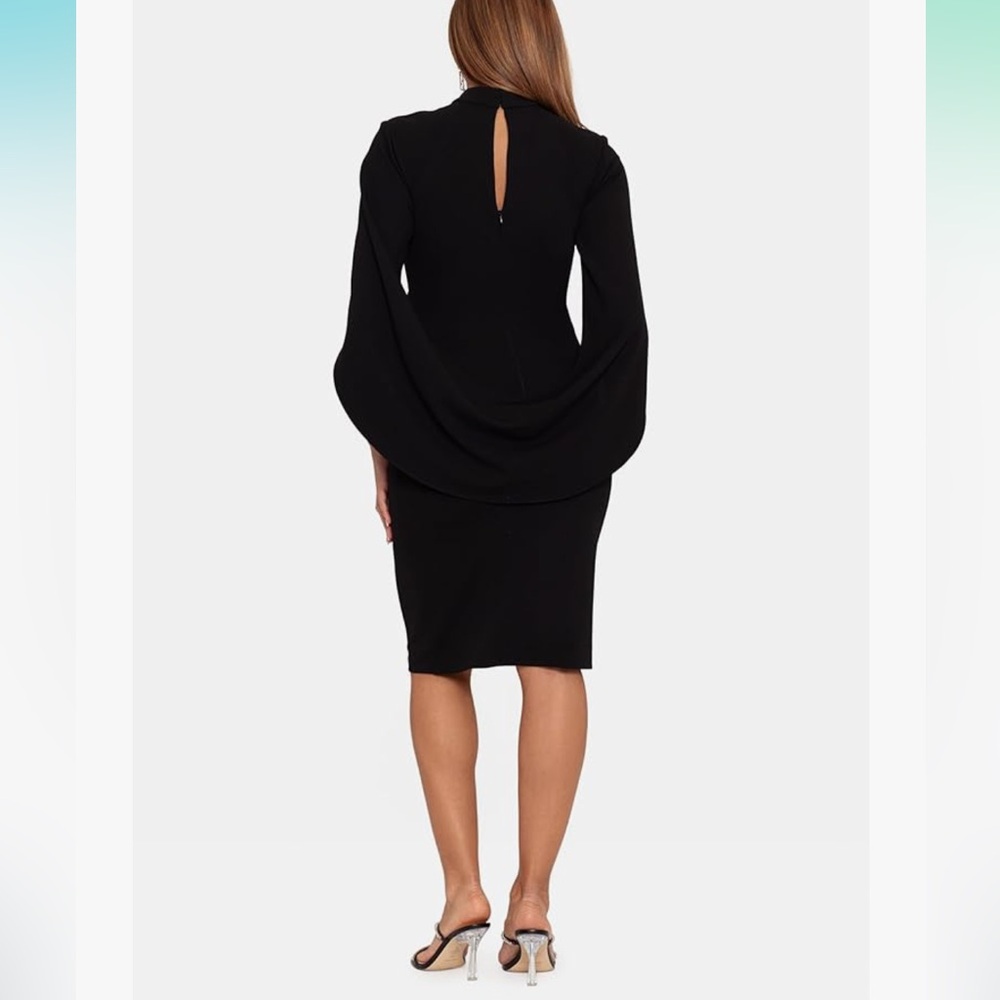 Betsy & Adam Black Long Sleeve Dress - Picture 2 of 11